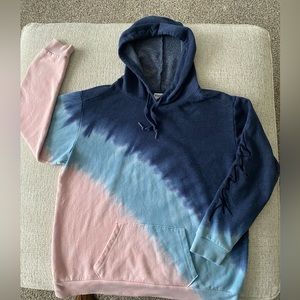 Pink- Tie dye hoodie size Large -L